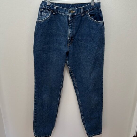 Wrangler Denim - Vintage Wrangler Women’s High Rise Dark Wash Tapered Jeans Size 28